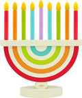 Hanukkah Children's Wooden Chanukah Menorah with Removable Candles