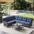 Outdoor Furniture Sectional Sofa Set with Coffee Table for Relaxation