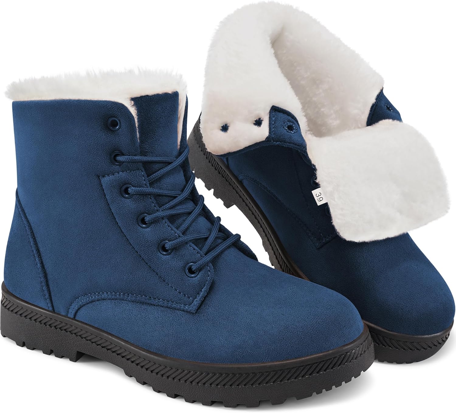 HARENCE Winter Snow Boots for Women: Warm Fur Lined Comfort