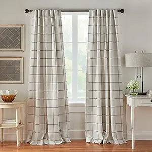 Brighton Windowpane Plaid Blackout Curtain for Modern Homes