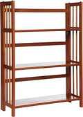Casual Home 3-Shelf Folding Stackable Bookcase - Mahogany