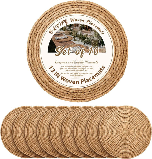 Set of 10 Boho Farmhouse Placemats - Rustic & Stylish!