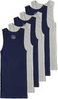 Comfneat Men's 6-Pack A-Shirts Tight Fit Tank Tops - Stretch Cotton