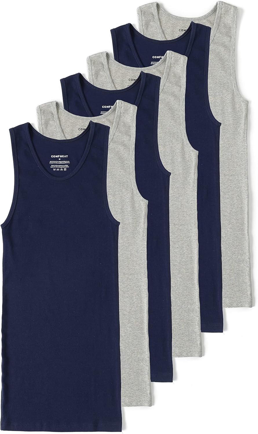Comfneat Men's 6-Pack A-Shirts Tight Fit Tank Tops Review