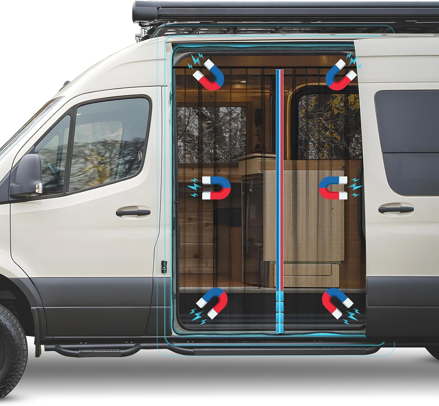 Kohree Van Bug Screen with Magnetic Strips for Easy Installation