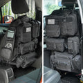 Tactical Car Seat Back Organizer with 6 Detachable Molle Pouch - Large