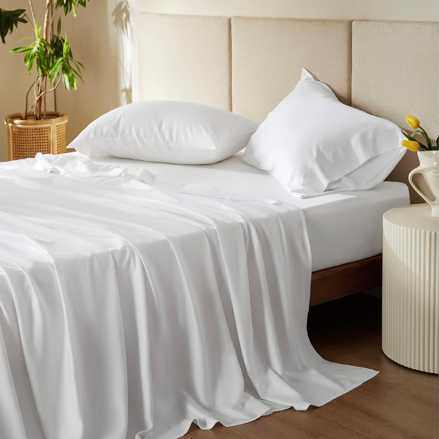 Bedsure Cooling Sheets Twin Set for Hot Sleepers, Soft & Breathable