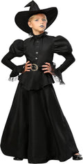 Girl's Gothic Witch Costume Child's Classic Black Witch Costume