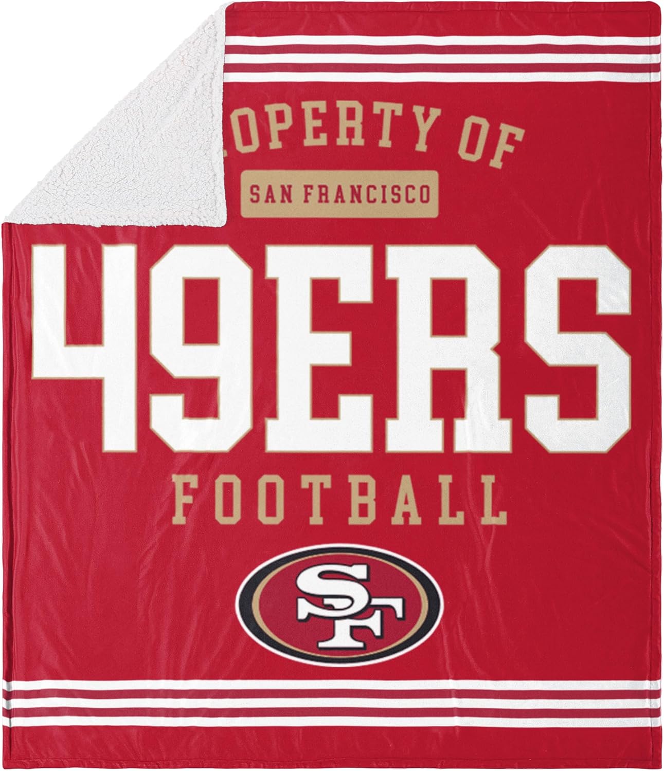 NFL Team Logo Sherpa Fleece Plush Throw Blanket - 60in x 70in