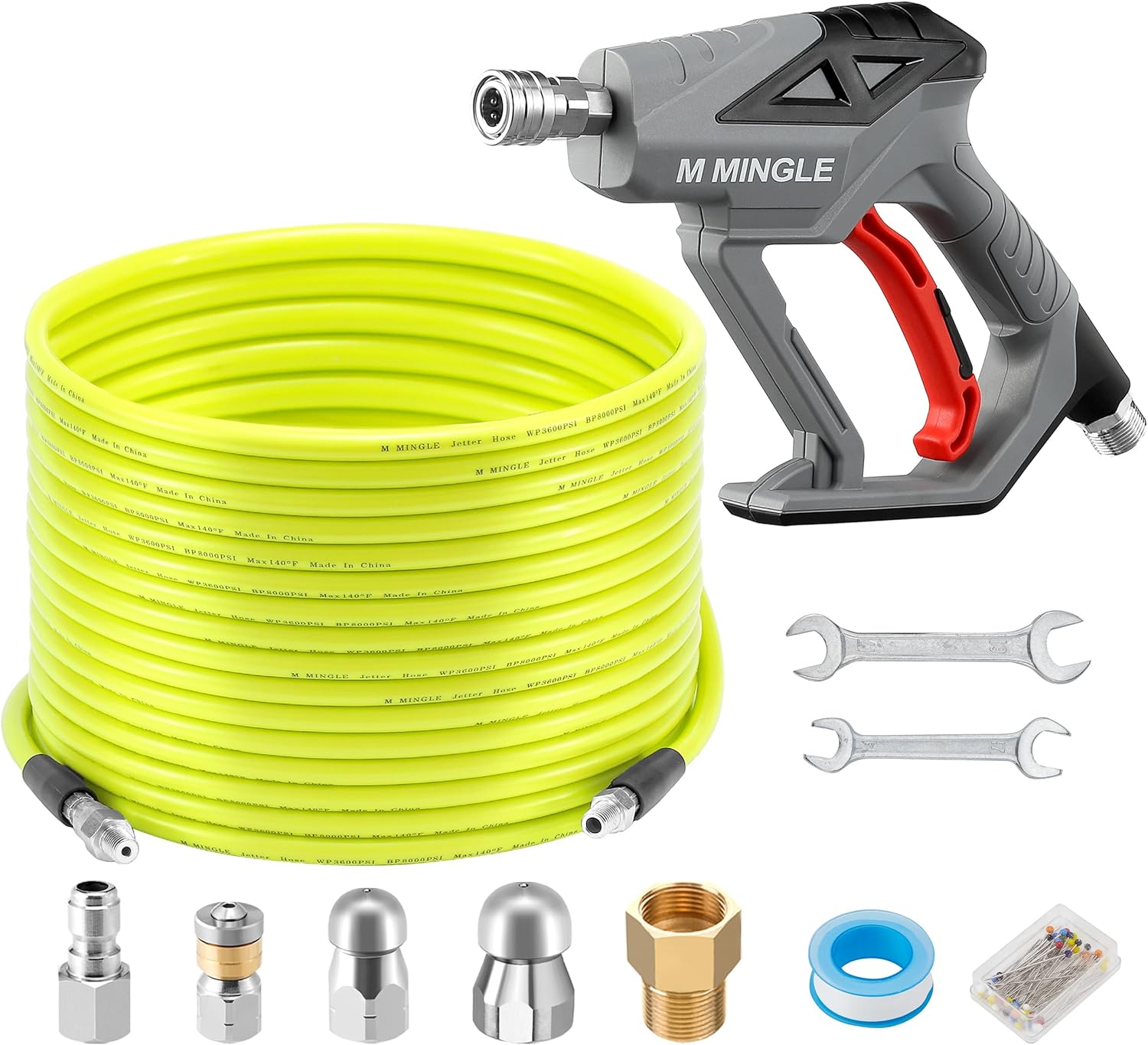 M MINGLE Sewer Jetter Kit for Pressure Washer 100 FT Review