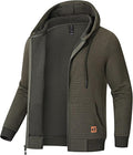 Men's Jacquard PlaidCloth Lightweight Zipper Hoodie Jacket - Tailored