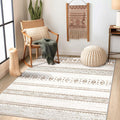 4x6 Area Rug Washable Moroccan Geometric - Low Pile, Non-Slip