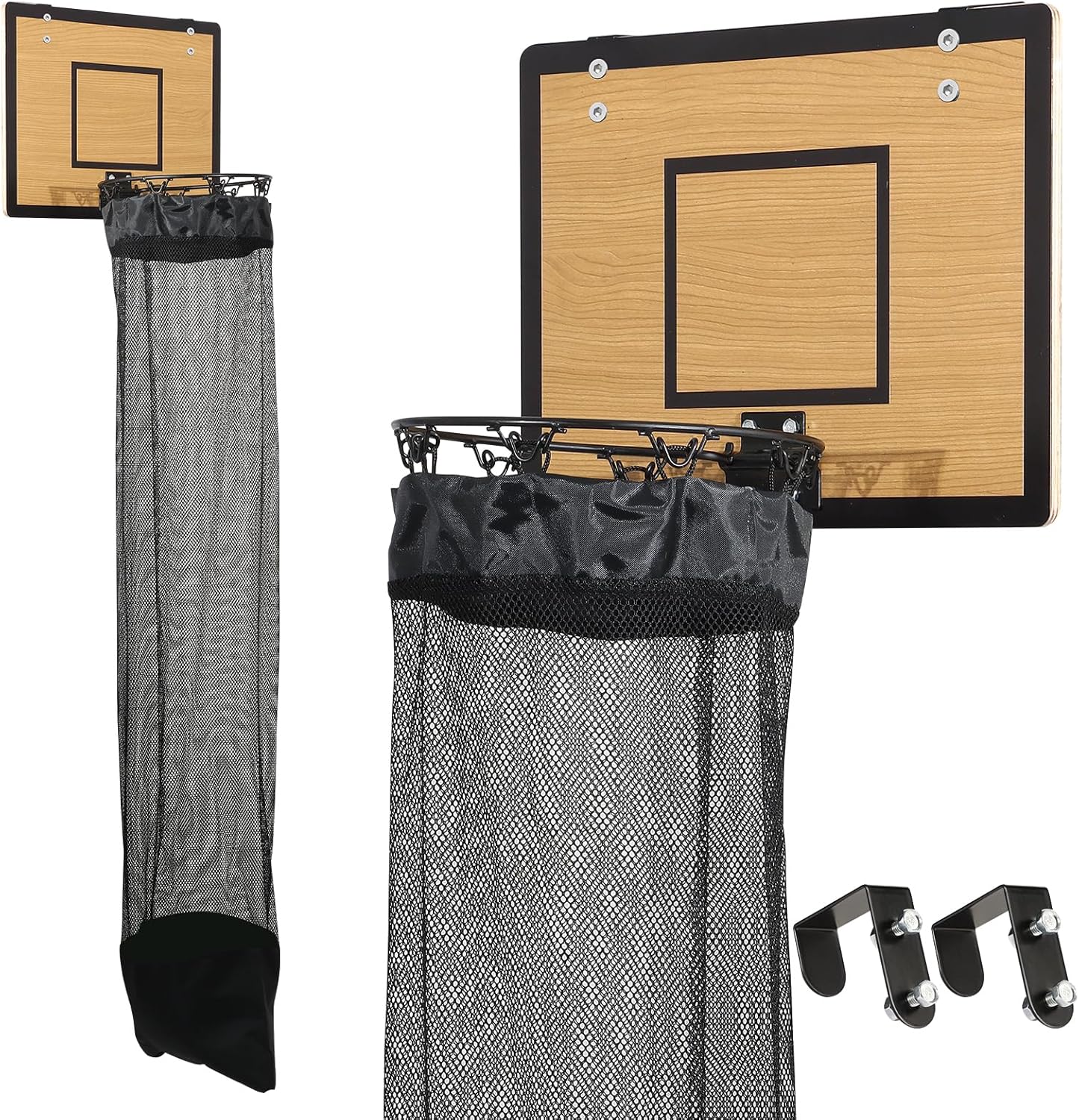 Over the Door Basketball Hoop Laundry Basket for Kids Rooms