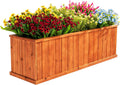 Wooden Window Box 40 in Planter - Spacious Durable Wooden Planter