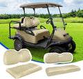 NOKINS Golf Cart Seat Covers Kit Front and Rear - Diamond Vinyl Buff