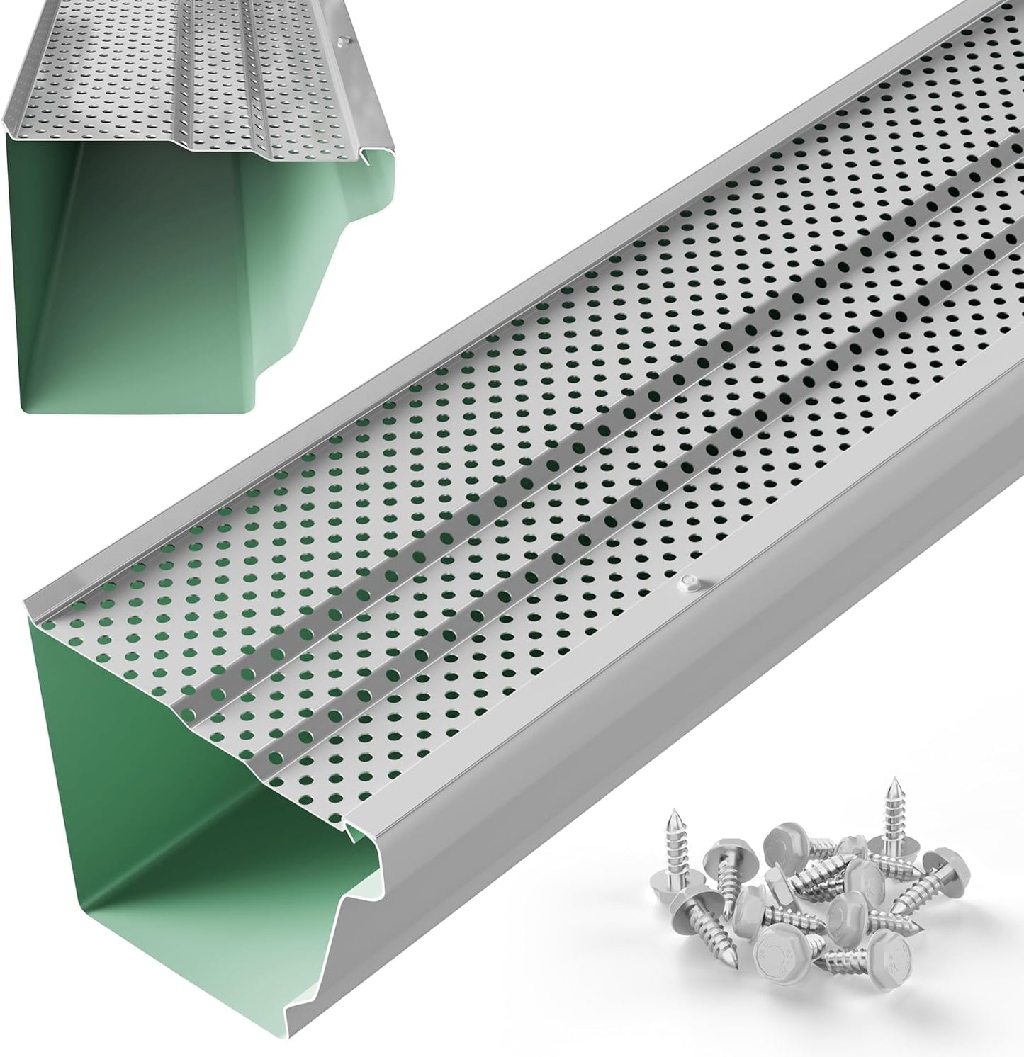 6 Inch Gutter Guards Leaf Protection for 200 Feet of Coverage