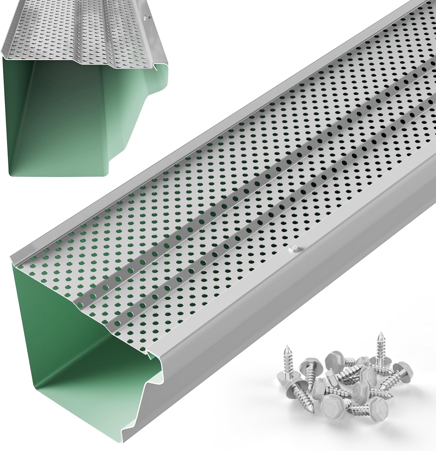 6 Inch Gutter Guards Leaf Protection for 200 Feet of Coverage