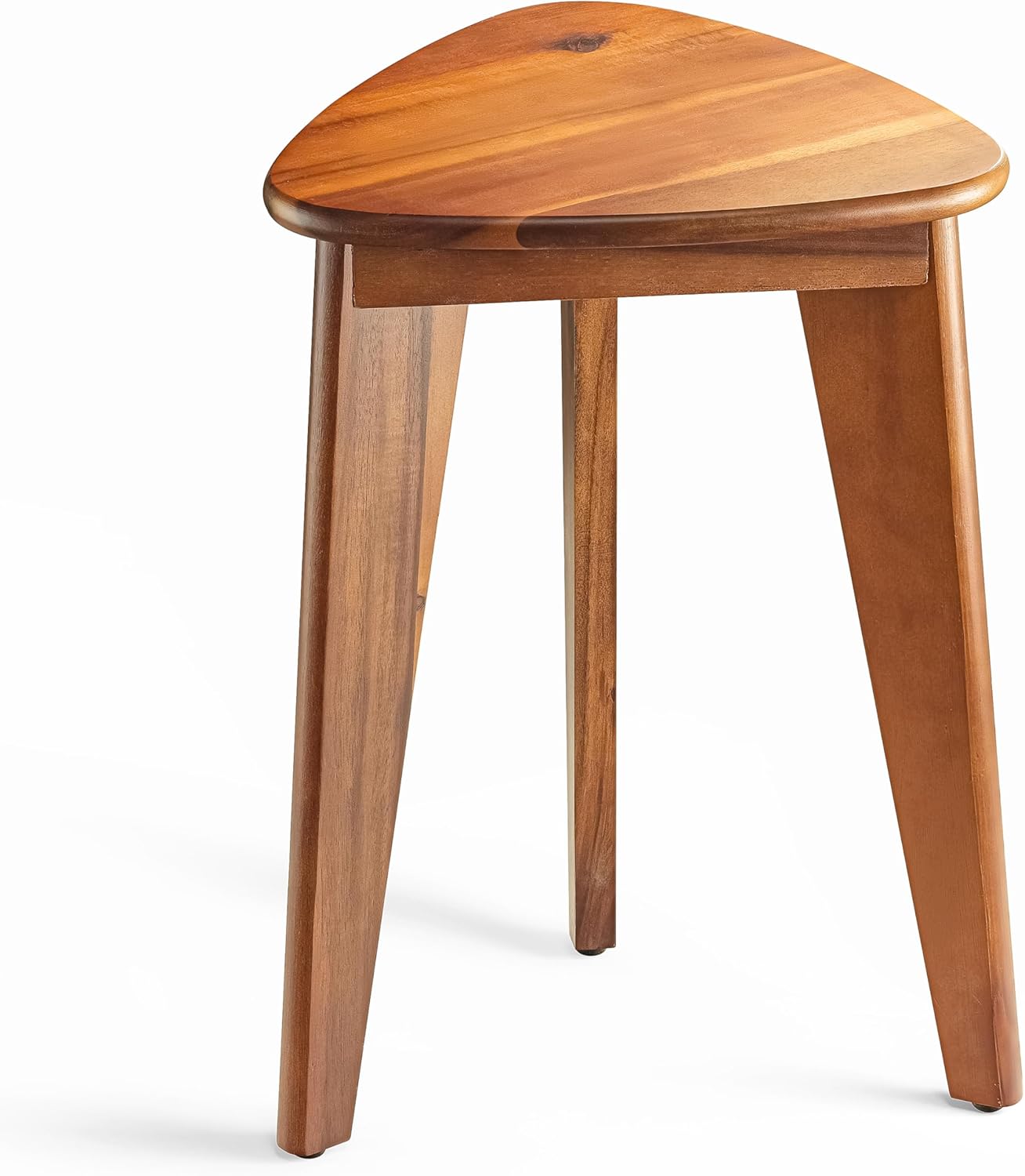 HOLANA 18in Corner Shower Foot Rest - Stylish Wooden Stool