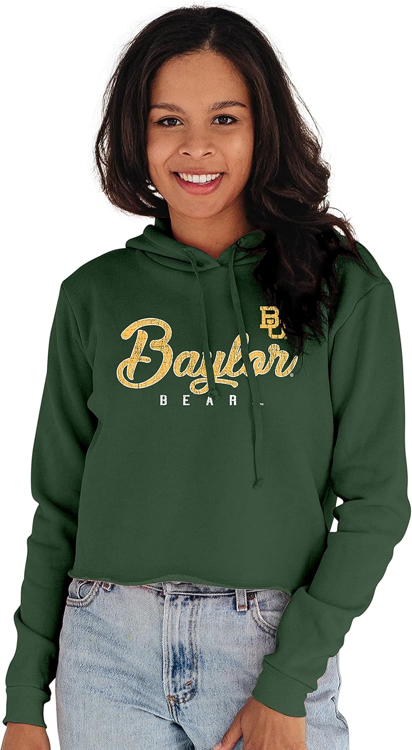 Baylor Bears Women's Vintage Crop Hoodie for Ultimate Comfort