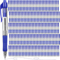 Fainne 200 Pack Retractable Ballpoint Pens 1.0 mm Blue Ink