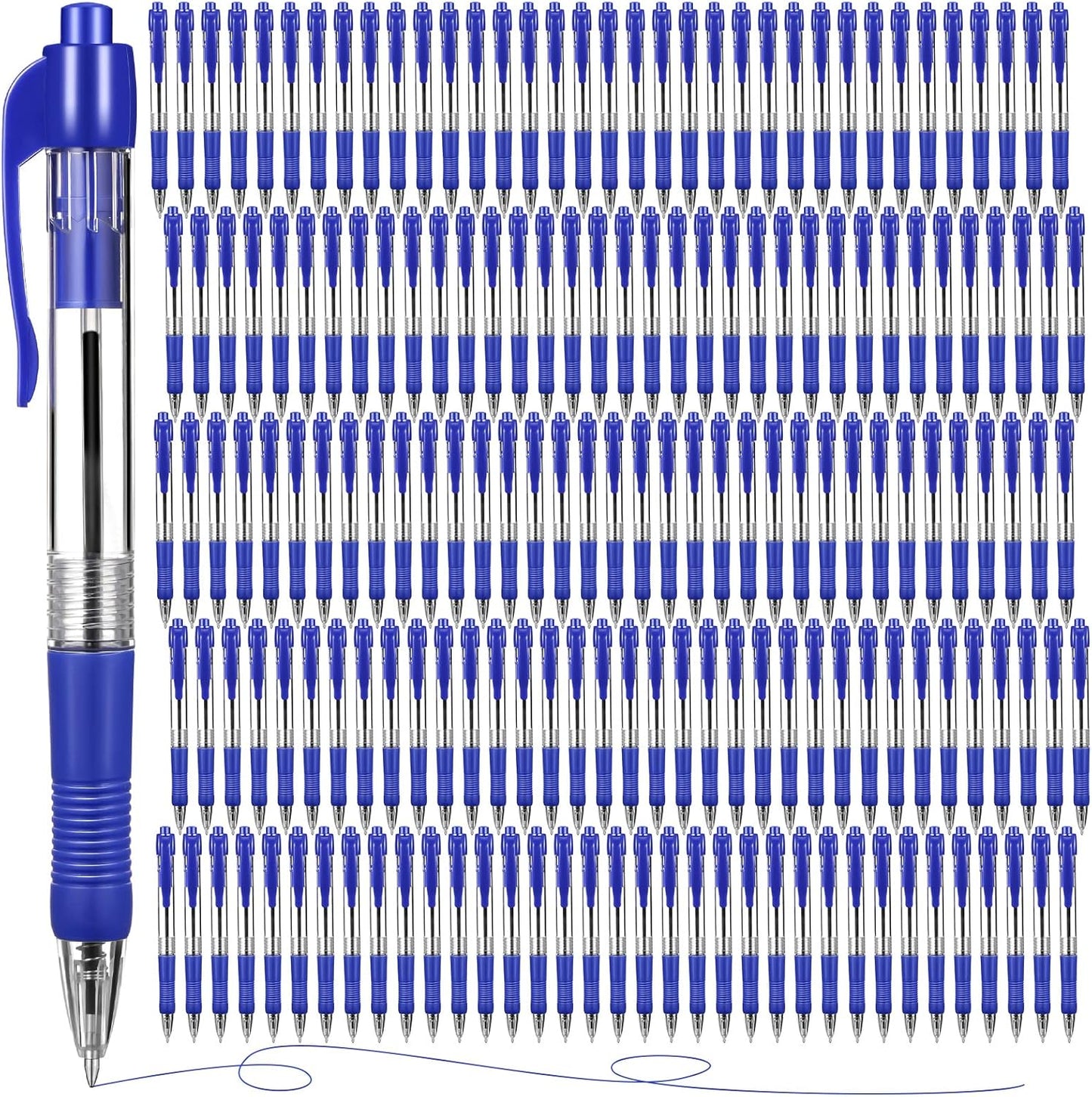 Fainne 200 Pack Retractable Ballpoint Pens for Smooth Writing