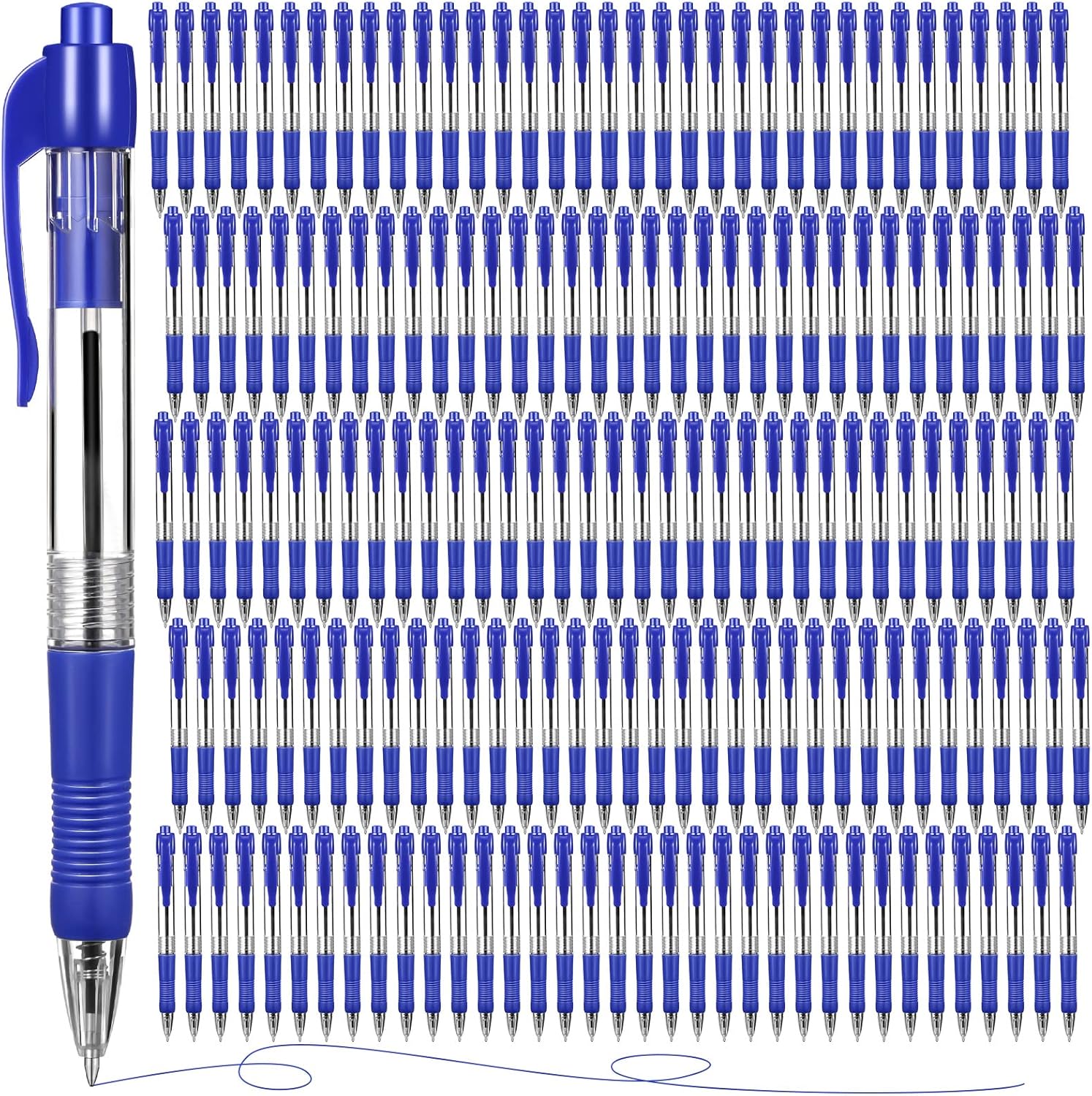 Fainne 200 Pack Retractable Ballpoint Pens for Smooth Writing