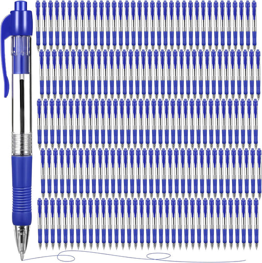 Fainne 200 Pack Retractable Ballpoint Pens for Smooth Writing