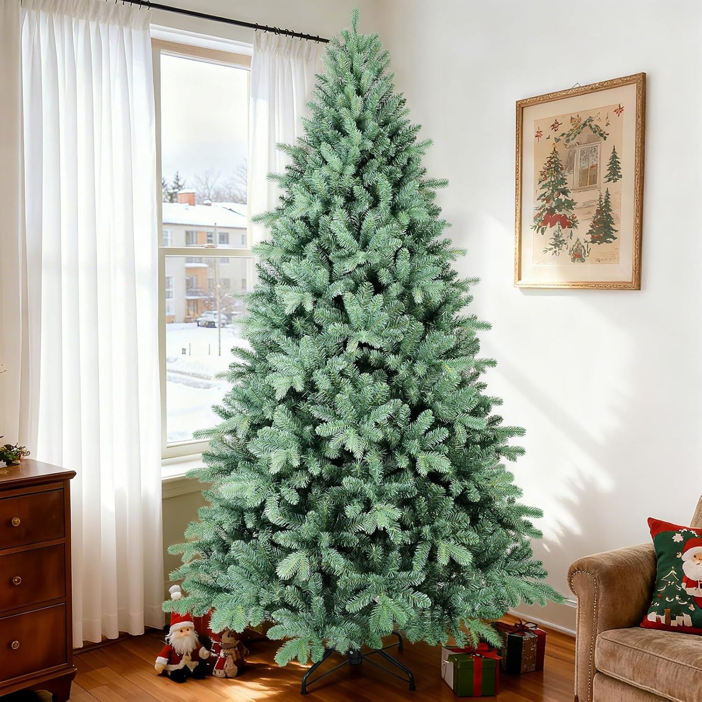 8 Ft Blue Spruce Artificial Christmas Tree for Holiday Decor