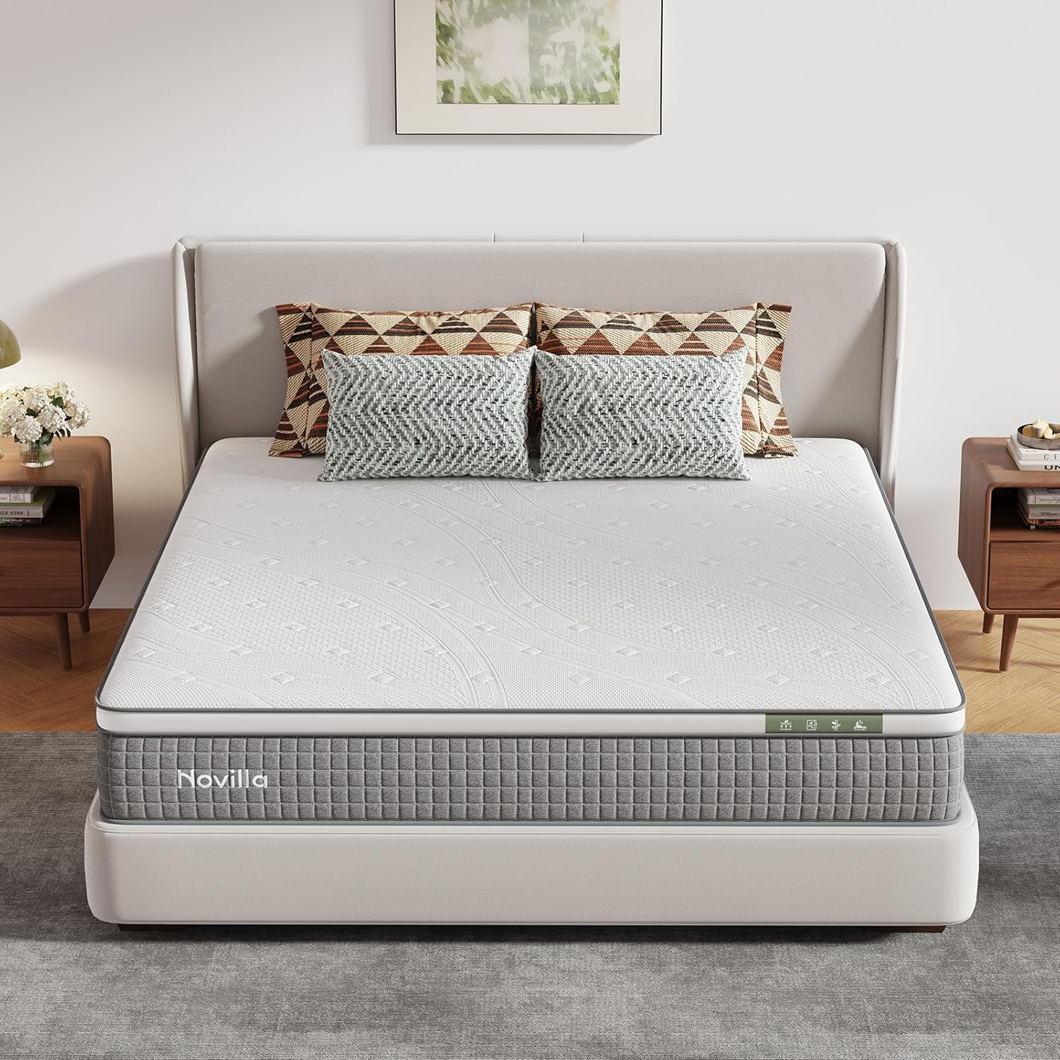 Novilla 12 Inch Twin Hybrid Mattress for Kids with Support