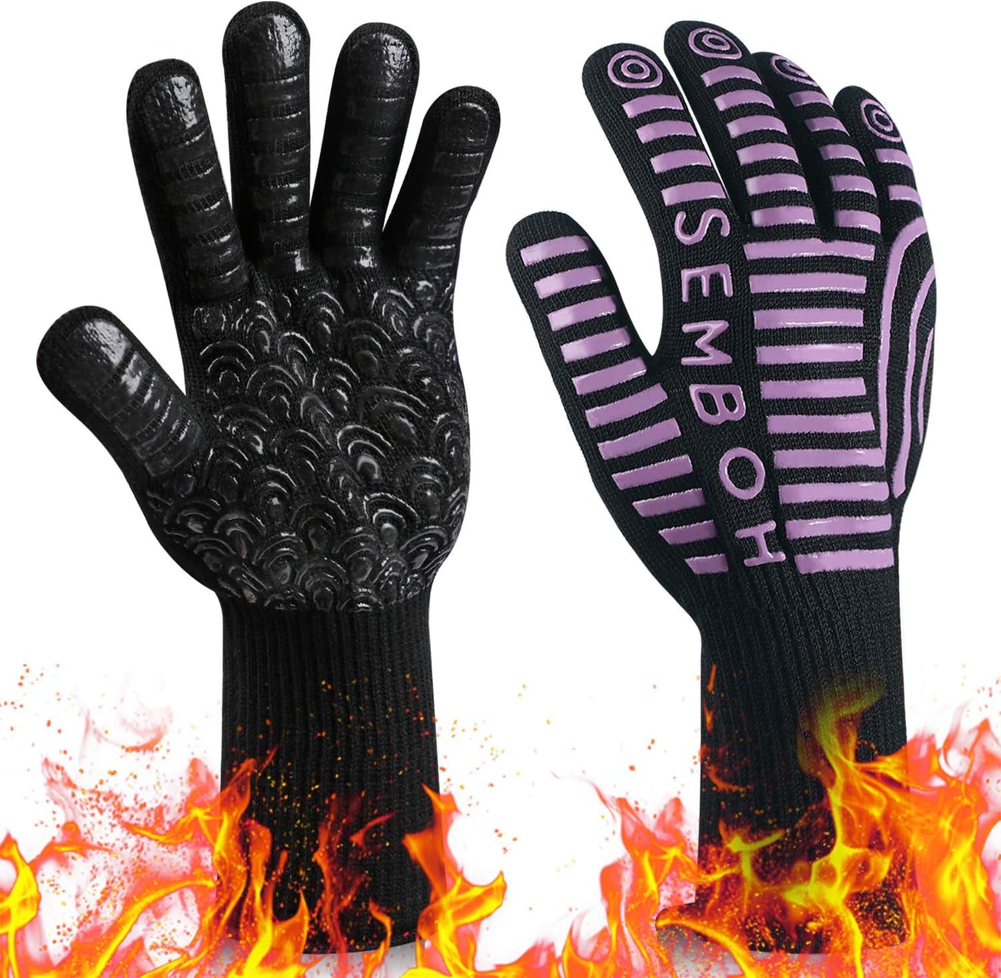 Semboh Silicone BBQ Gloves - Extreme Heat Resistant