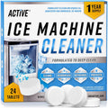 ACTIVE Ice Machine Cleaner Maker Descaler - 24 Tablets for Countertop
