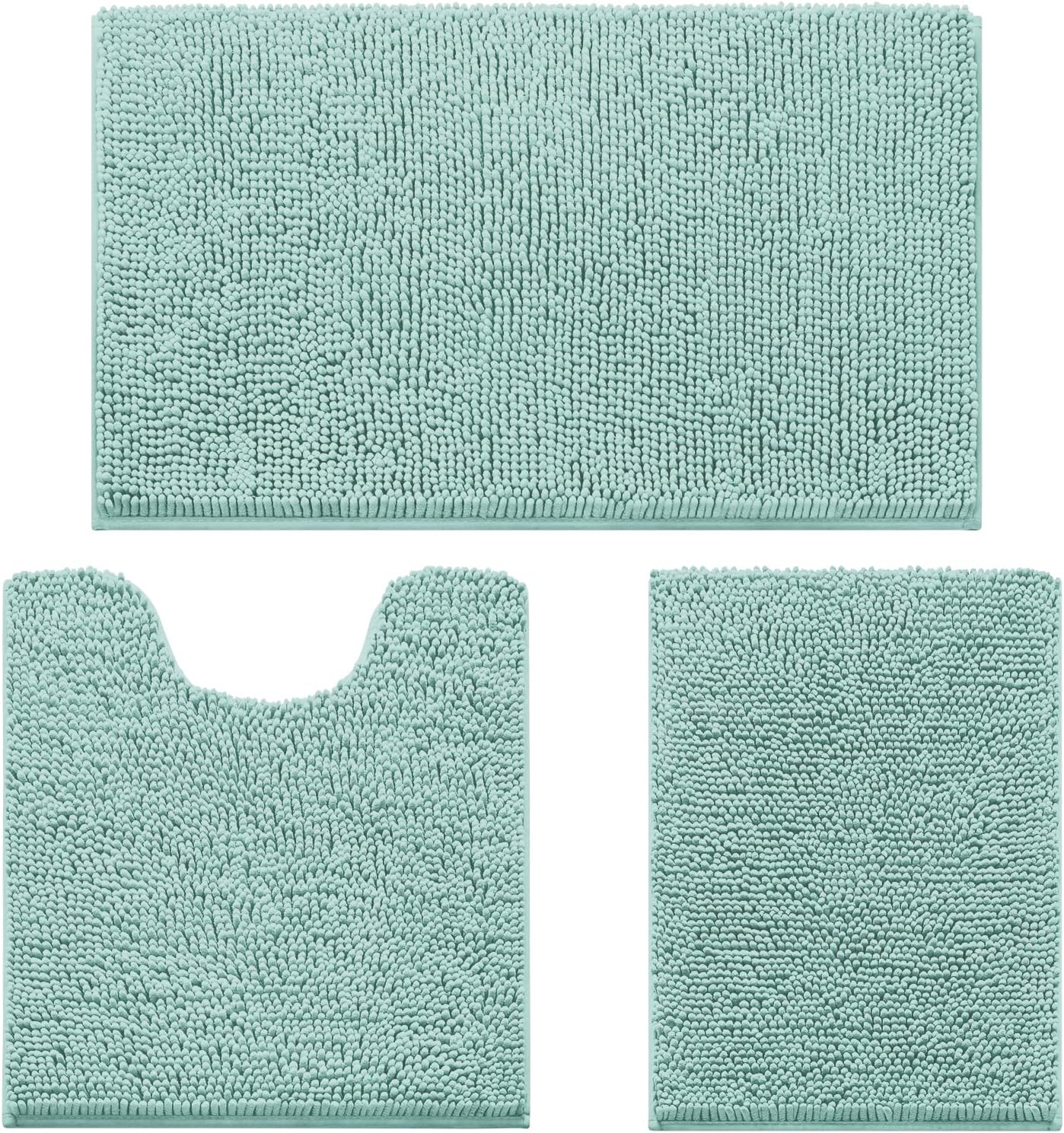 Ultra Soft Non Slip Chenille Bathroom Rugs Set for Cozy Comfort