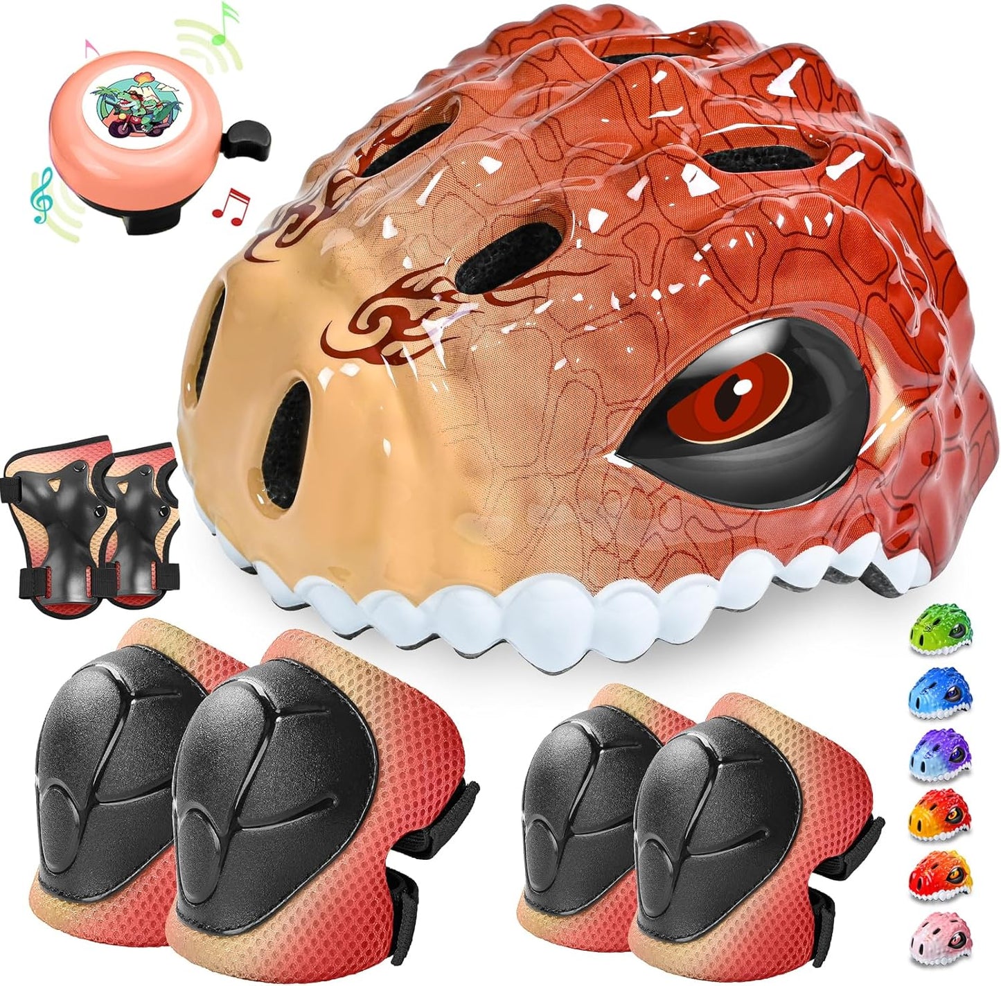 Toddler Kids Bike Helmet Set with Protective Gear for Safety