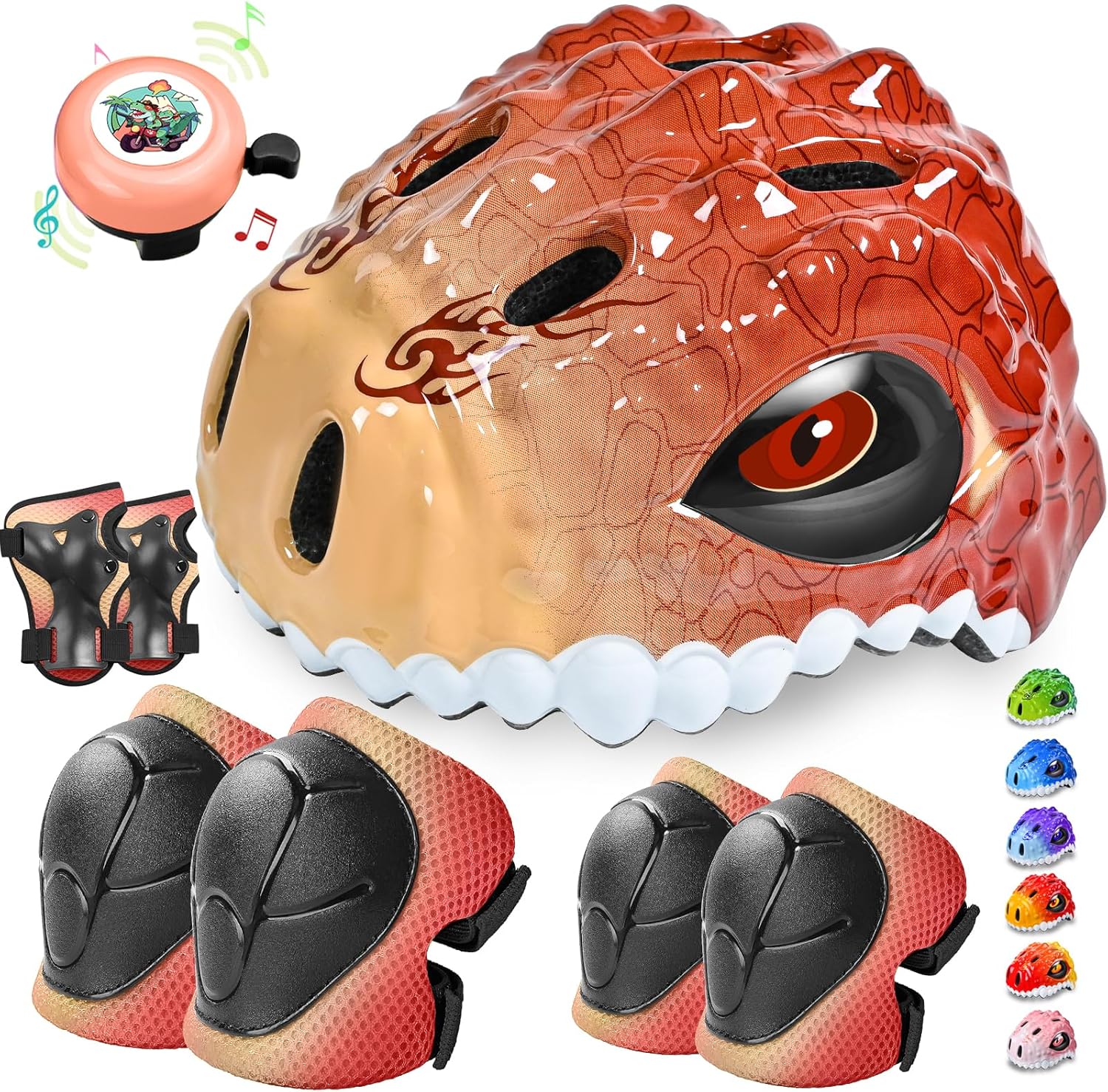 Toddler Kids Bike Helmet Set with Protective Gear for Safety
