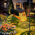 Solar Watering Can Lights 2 Pack - Large Hanging Garden Lanterns