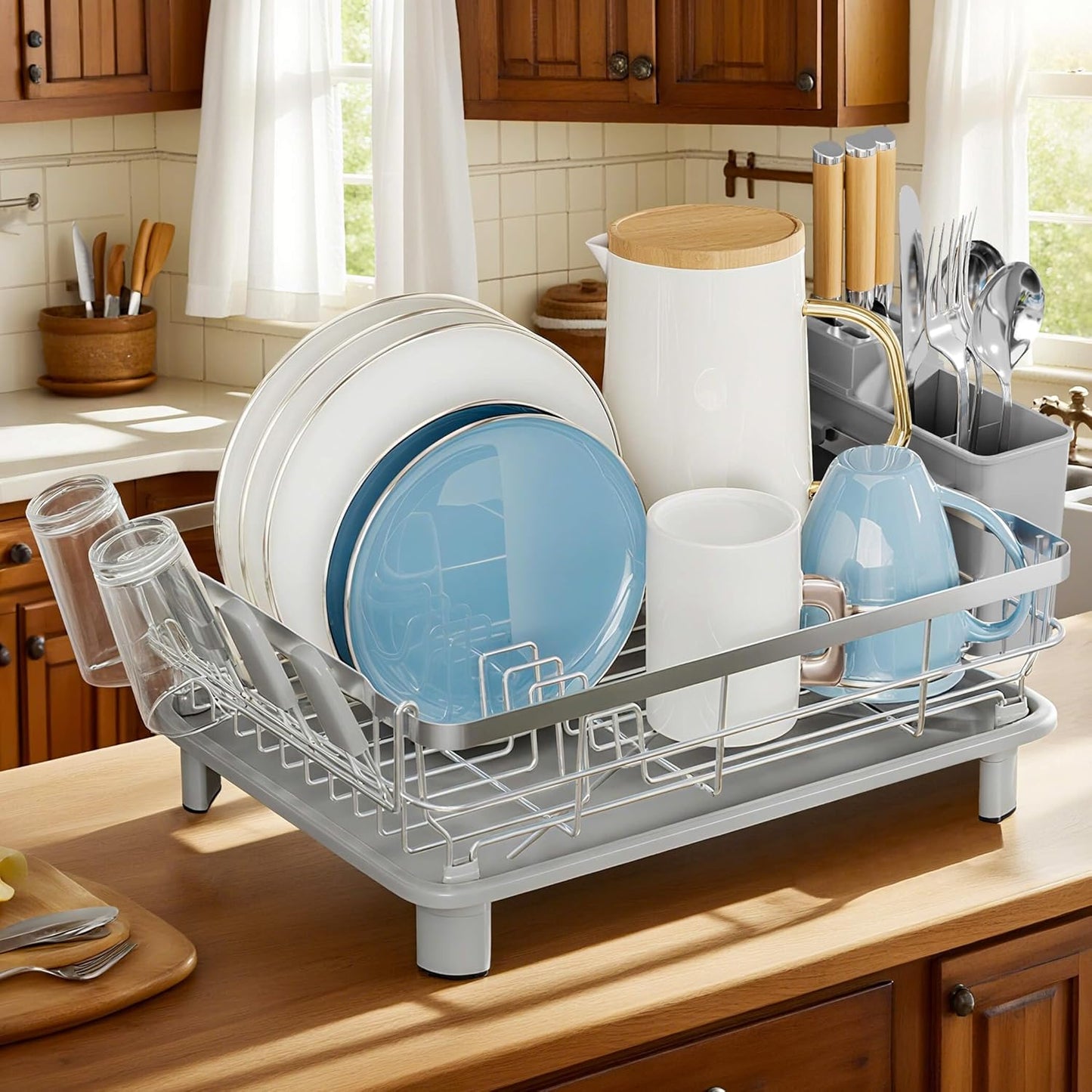 MOUKABAL Stainless Steel Dish Drying Rack for Kitchen Counter