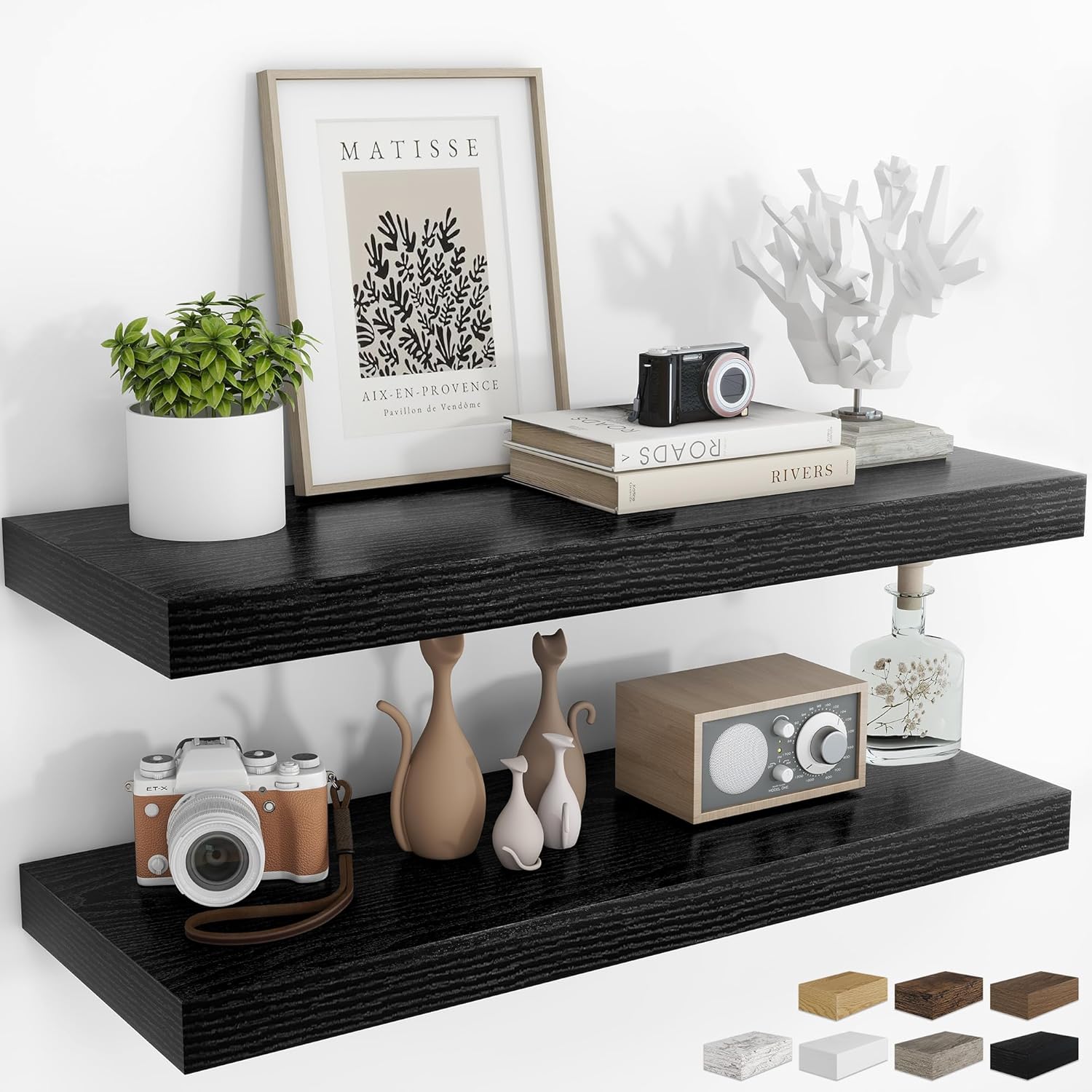 36Inch Floating Shelves for Wall by RICHFOCUS - Rustic Storage