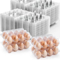 120 Pack Clear Egg Cartons 12 Count - Reusable Bulk Egg Holders