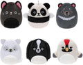 Squishville Black and White Squad 6-Pack Plush - Cute 2in Collectibles