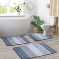 Kmson 3 Pcs Ombre Bathroom Rugs Set for Ultimate Comfort