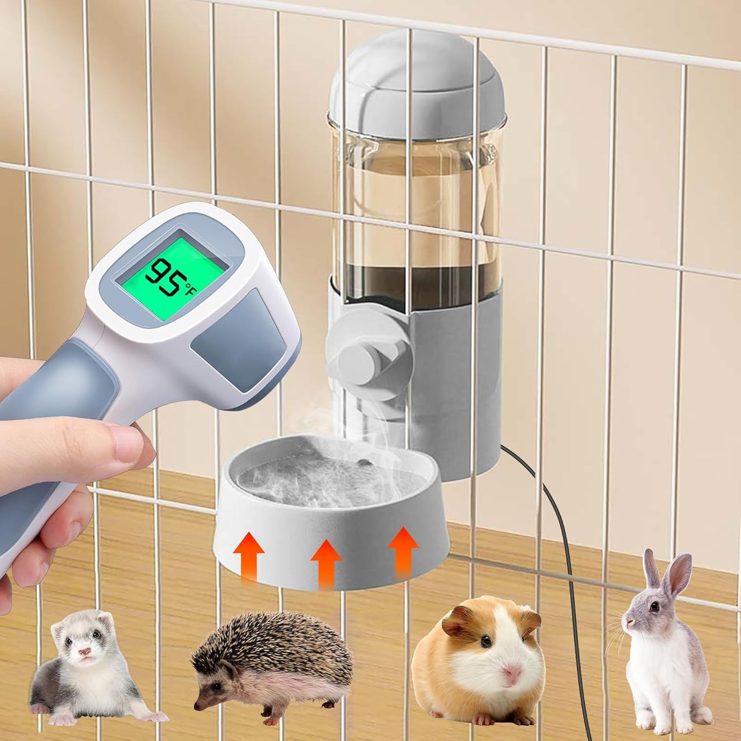 Automatic Heated Water Bottle for Animals | No Leaks | 500ml