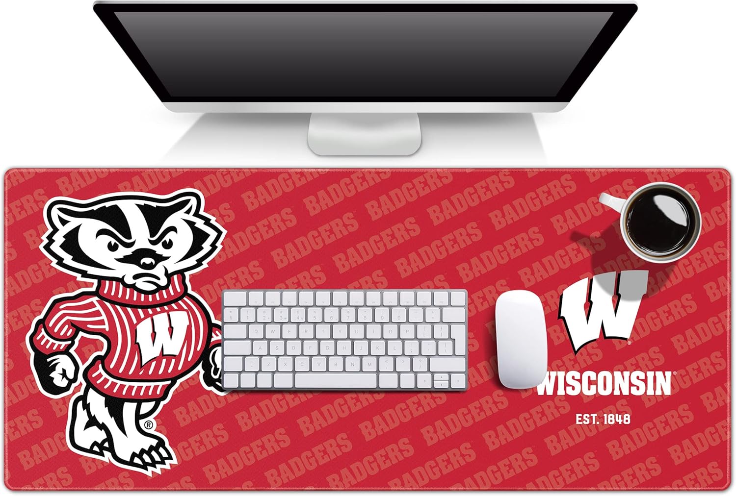 YouTheFan NCAA Wisconsin Badgers Desk Pad for Fans and Gamers