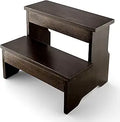Wooden Two Step Stool - Heavy Duty Step Stool for Adults & Kids