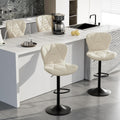 Set of 4 Adjustable Swivel Bar Stools for Kitchen Island Seating