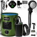 Portable Shower for Camping with Heater and 6.6 Gal Bucket - Warm