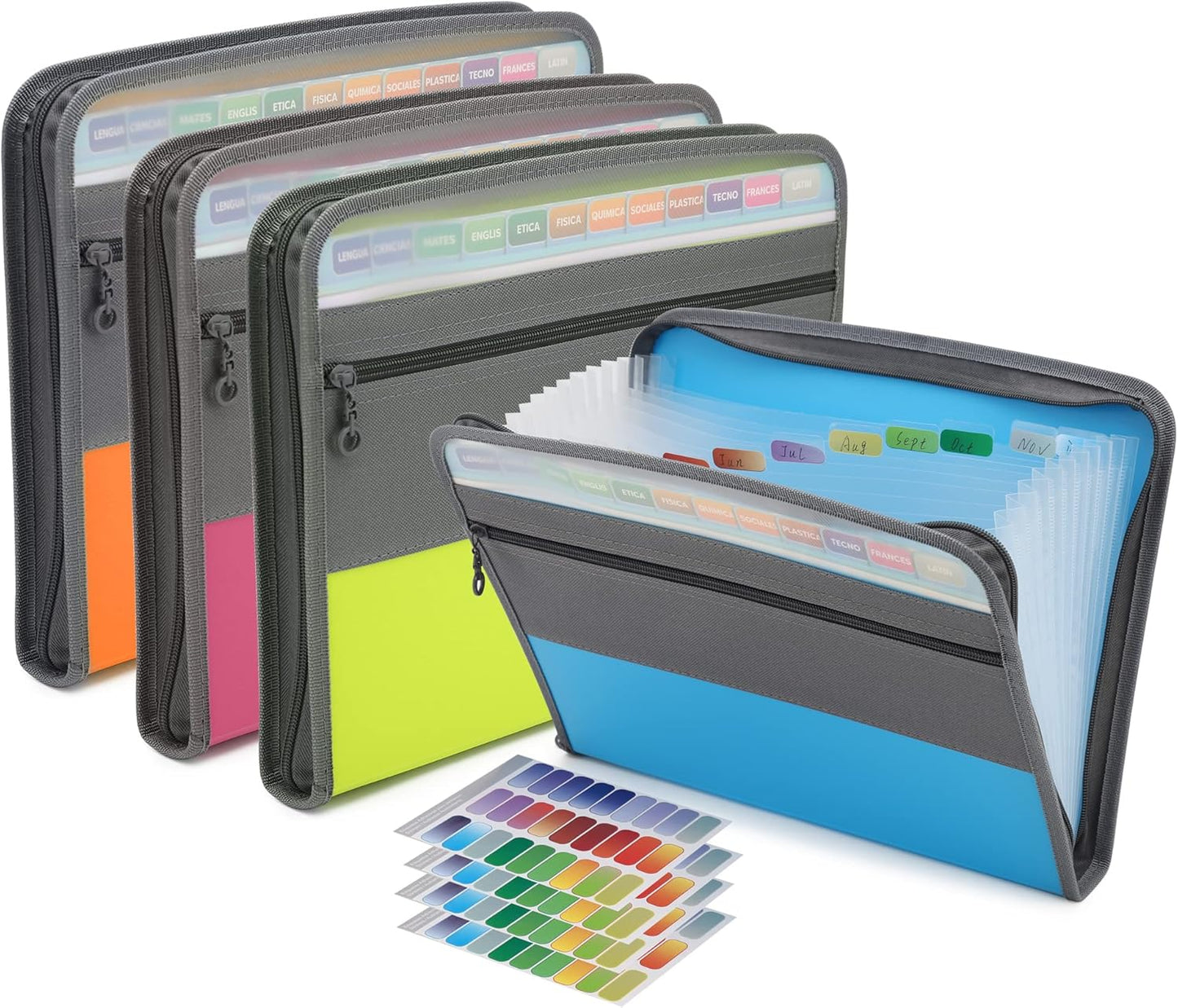 NAFY Expanding File Folders - 13 Pockets Document Organizer