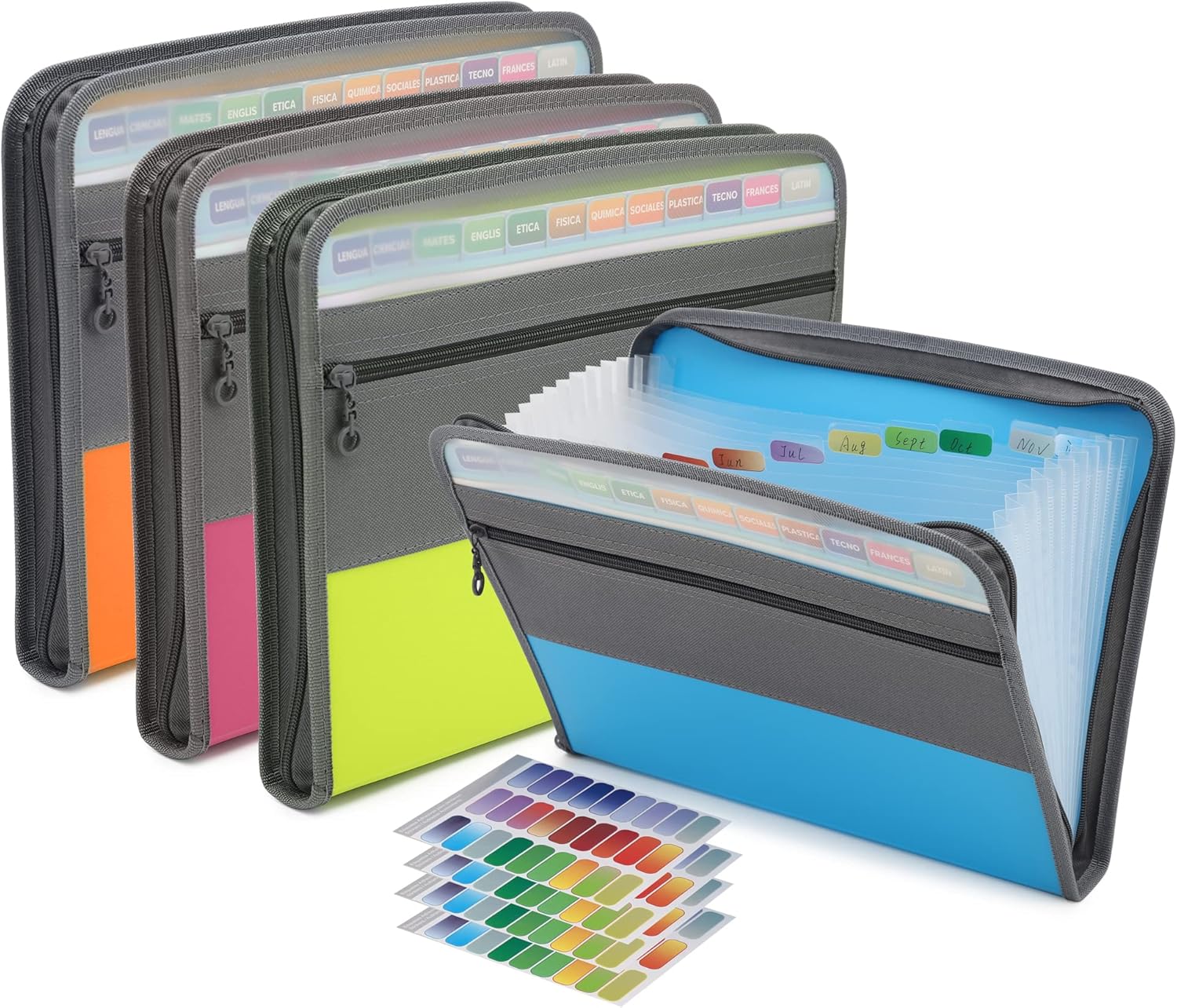 NAFY Expanding File Folders - 13 Pockets Document Organizer
