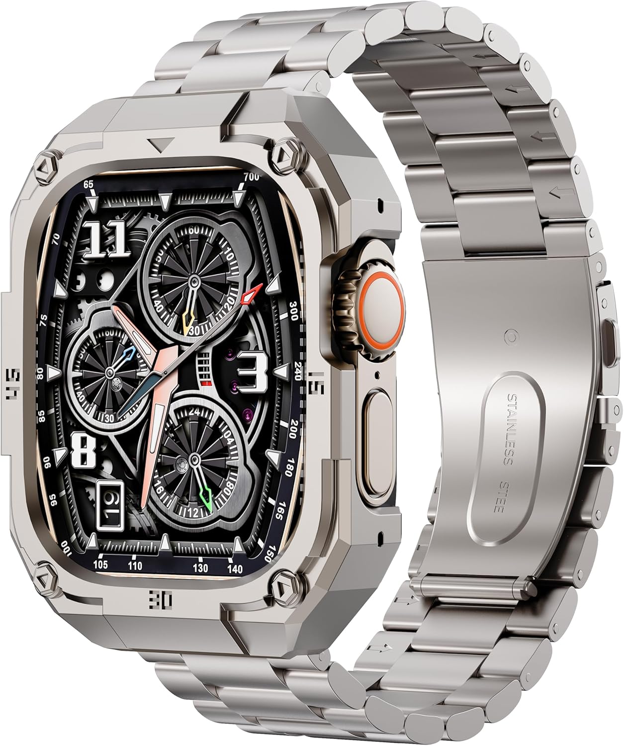 Stainless Steel Case and Band for Apple Watch Ultra 49mm 46mm
