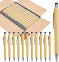 200pcs Bamboo Pens Bulk with Touch Stylus Tip - Customizable Eco Pens