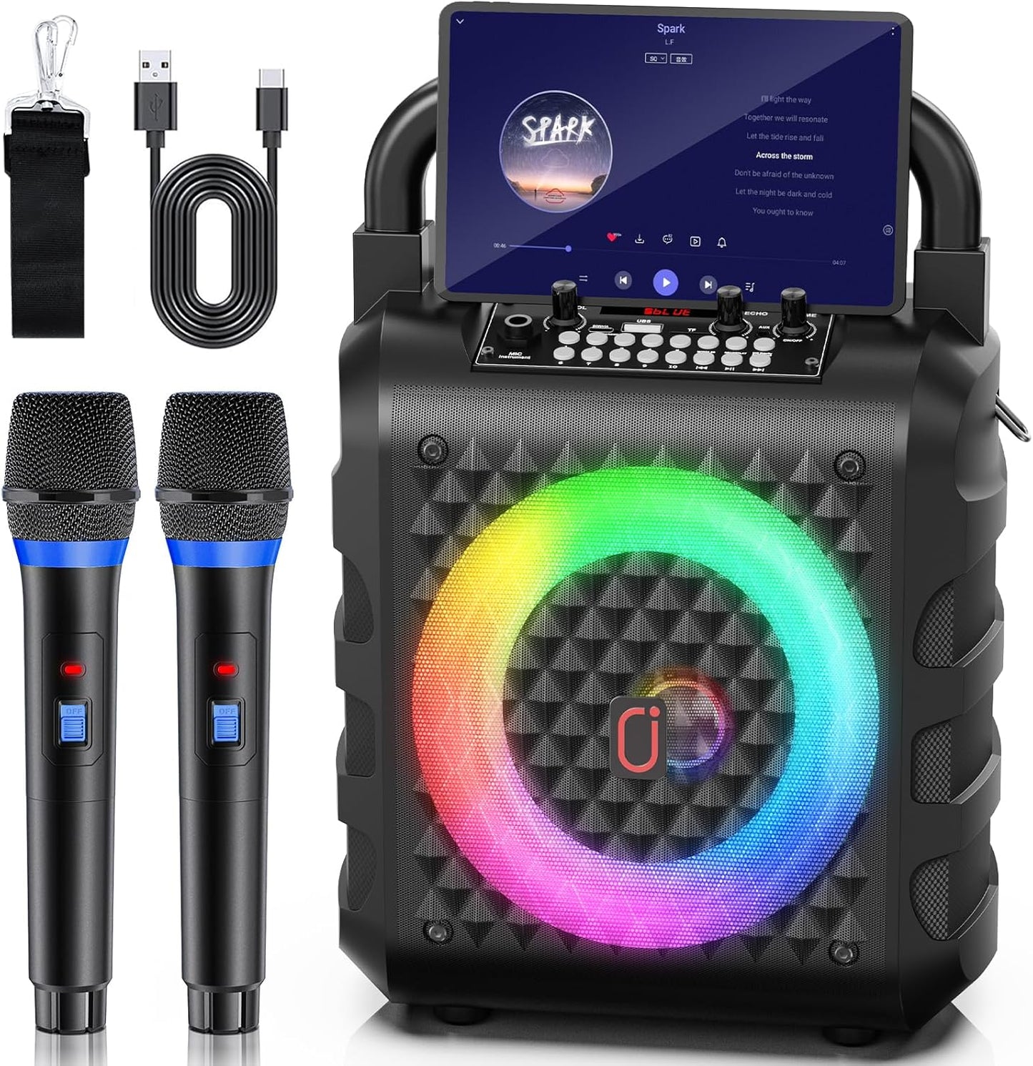 Portable Karaoke Speaker with Powerful Subwoofer